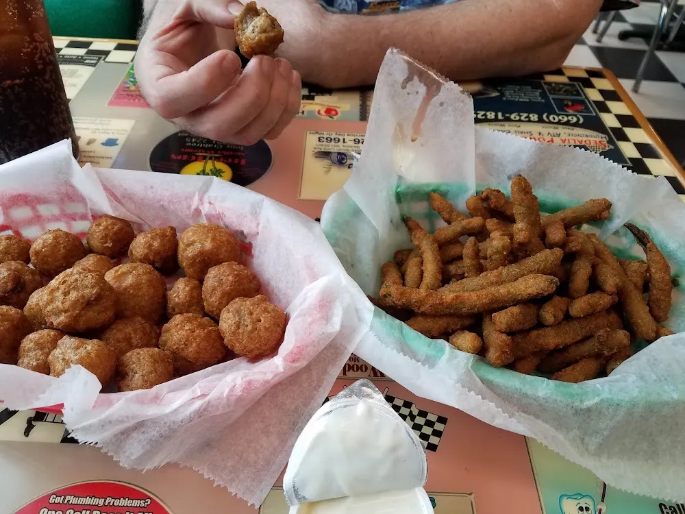 Fried Mushrooms and Fried Green Beans