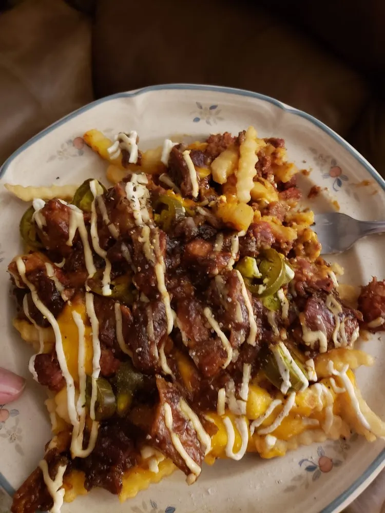 Loaded Frys with Pork