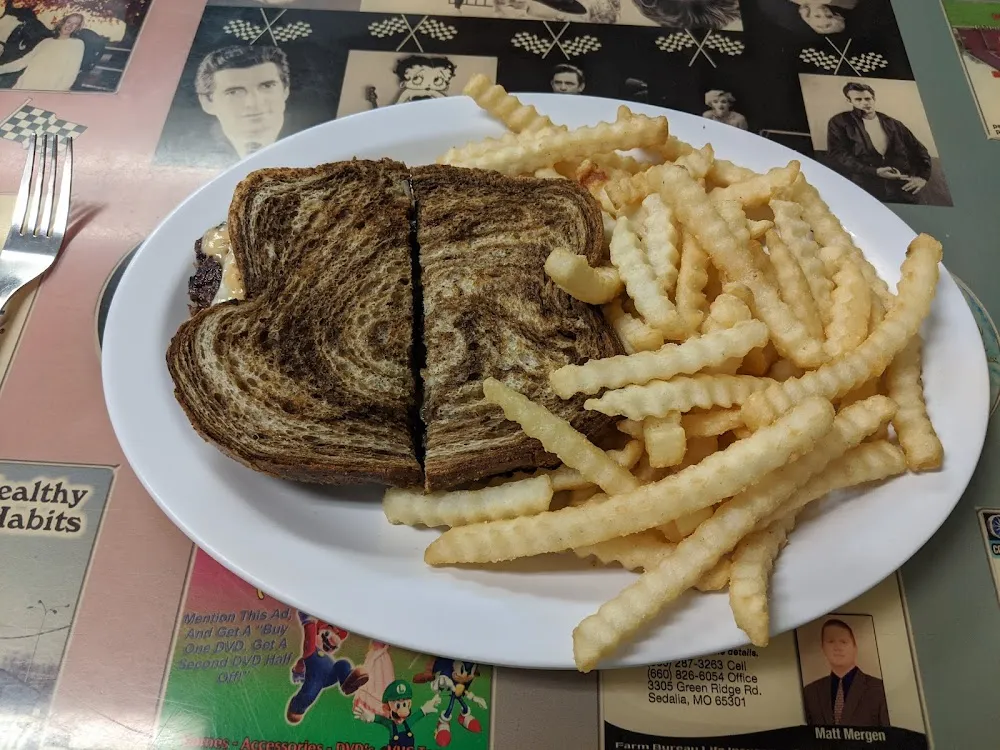 Patty Melt on Marble Rye