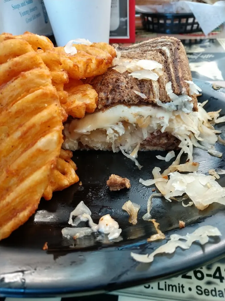 Reuben and Waffle Fries