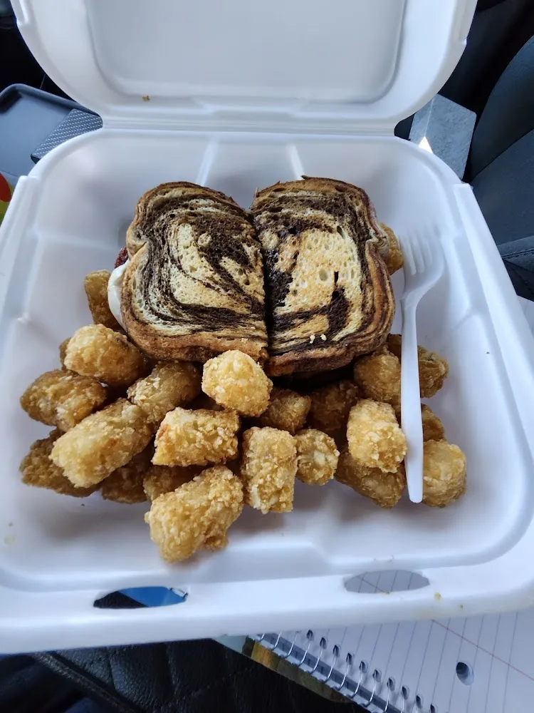 Ruben Sandwich with Tater Tots